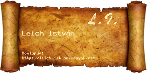 Leich István névjegykártya
