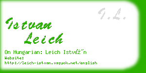 istvan leich business card